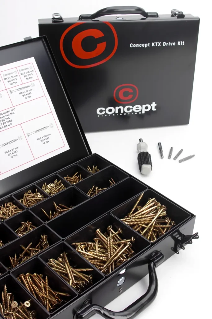 ktx case open with screws, bits and tool